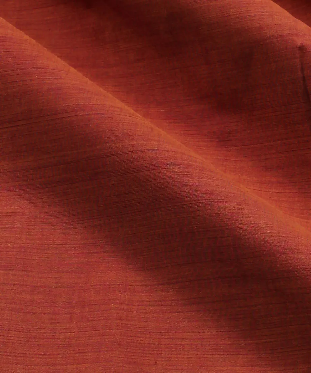 0.56m Red orange mangalgiri handwoven cotton fabric