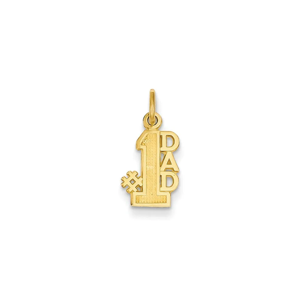 #1 Dad Charm in 14k Gold