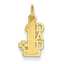 #1 Dad Charm in 14k Gold