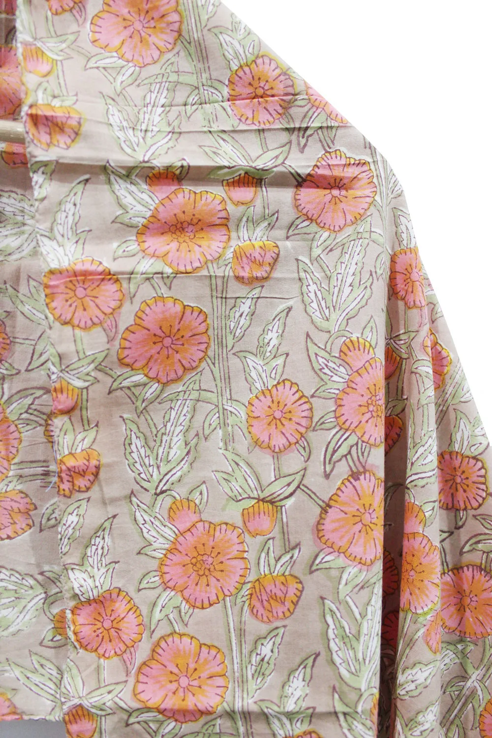 100% Cotton Hand Block Printed Scarfs Floral Hippy Wraps Stall Beach Dress ,Bikini Cover-up