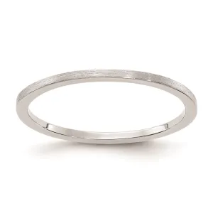 10K White Gold 1.2mm Flat Satin Stackable Band  | 1STK23-120W