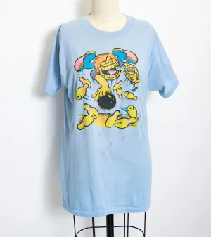 1970s T-Shirt Bowling Blue Tee M