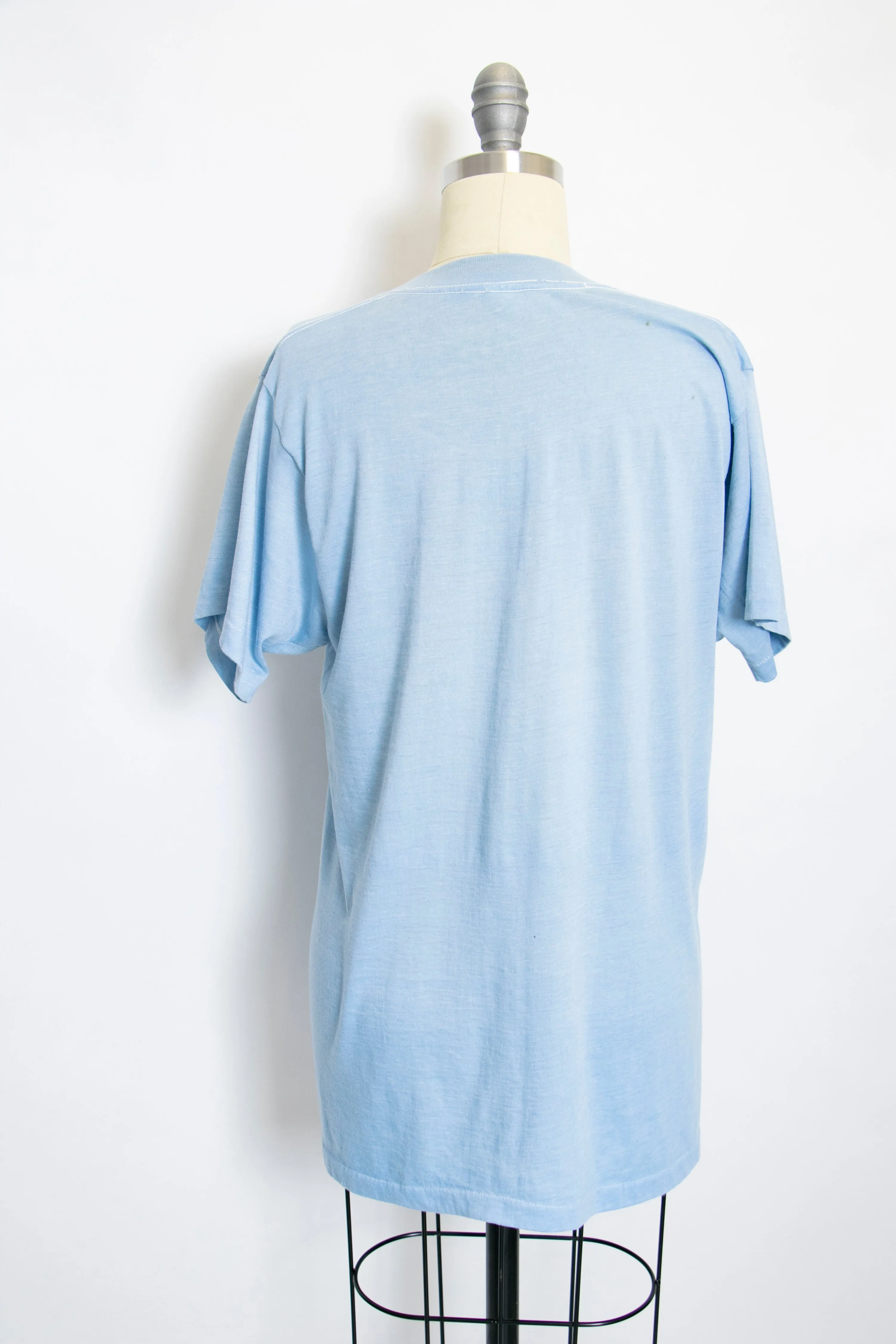 1970s T-Shirt Bowling Blue Tee M