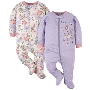 2-Pack Baby Girls Bunny Ballerina Sleep 'N Plays