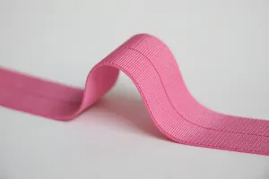 24mm Stretch Fold-Over Binding - Candy Pink