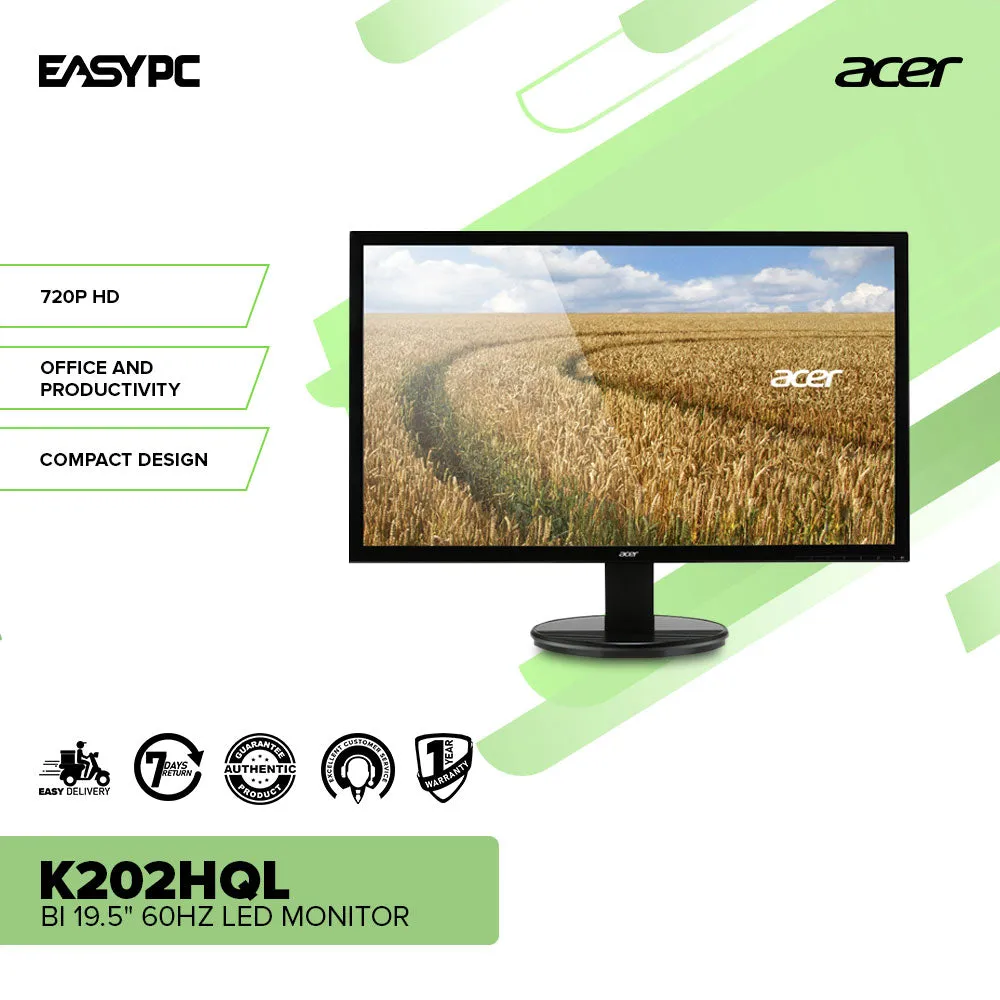 Acer K202HQL bi 19.5" 60Hz LED Monitor