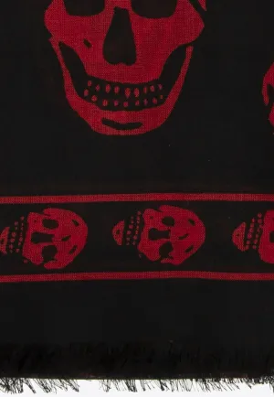 All-Over Skull Motif Scarf