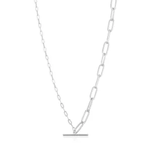 Ania Haie Mixed Link T-Bar Necklace - Silver