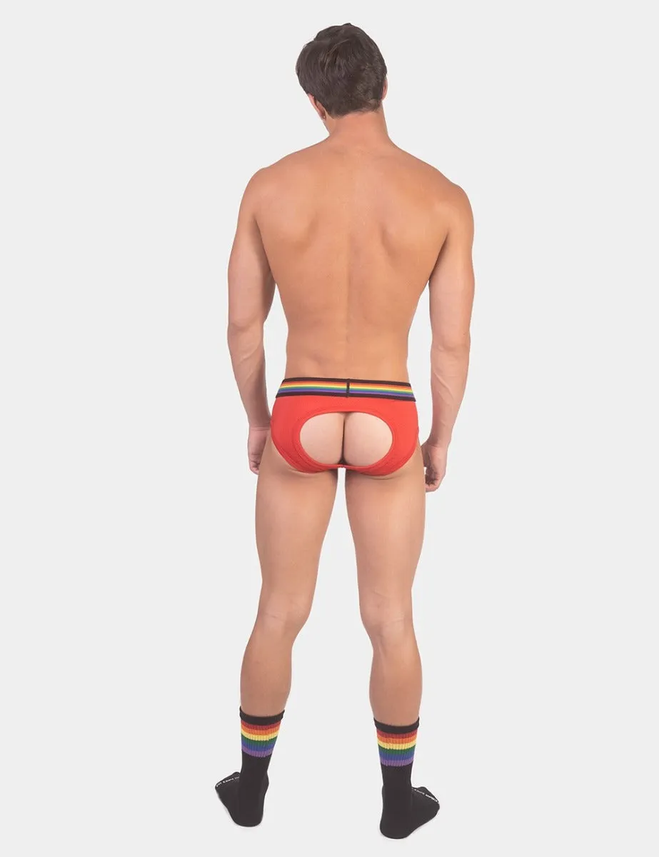 Barcode Berlin Backless Pride Brief Red