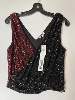 Black & Red Top Sleeveless Express, Size M