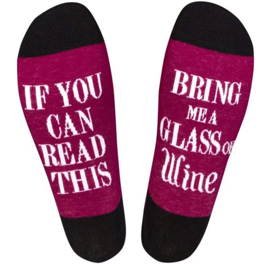 Bring Me A Glass of Wine Unisex Crew Sock