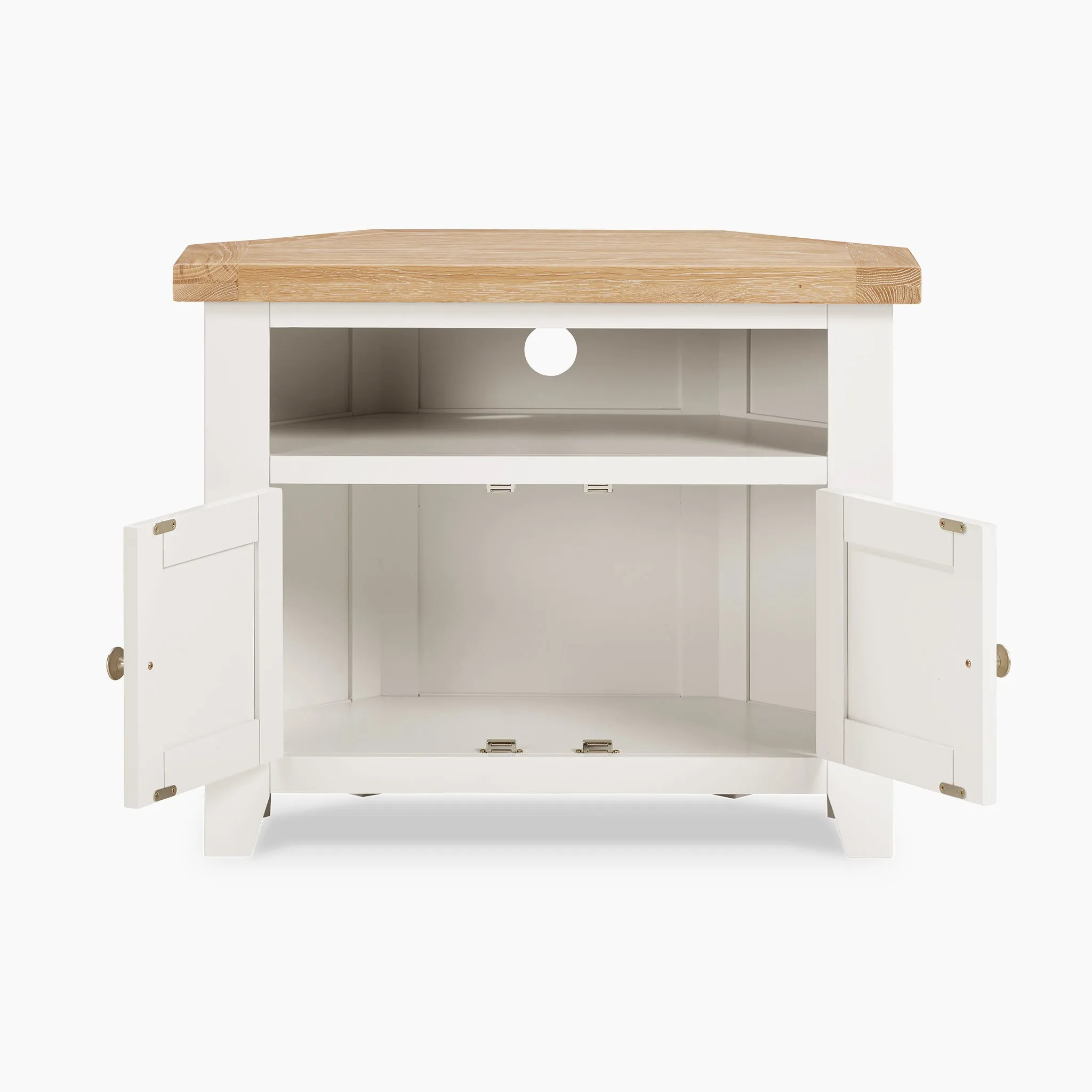 Burford Corner Media Unit in Warm White