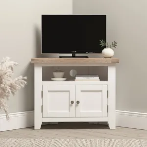 Burford Corner Media Unit in Warm White