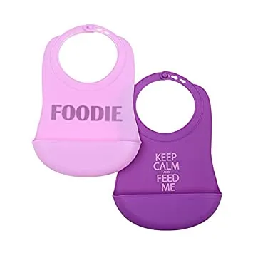 Chewbeads EAT 100% Silicone Bib Set