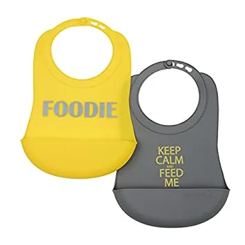 Chewbeads EAT 100% Silicone Bib Set