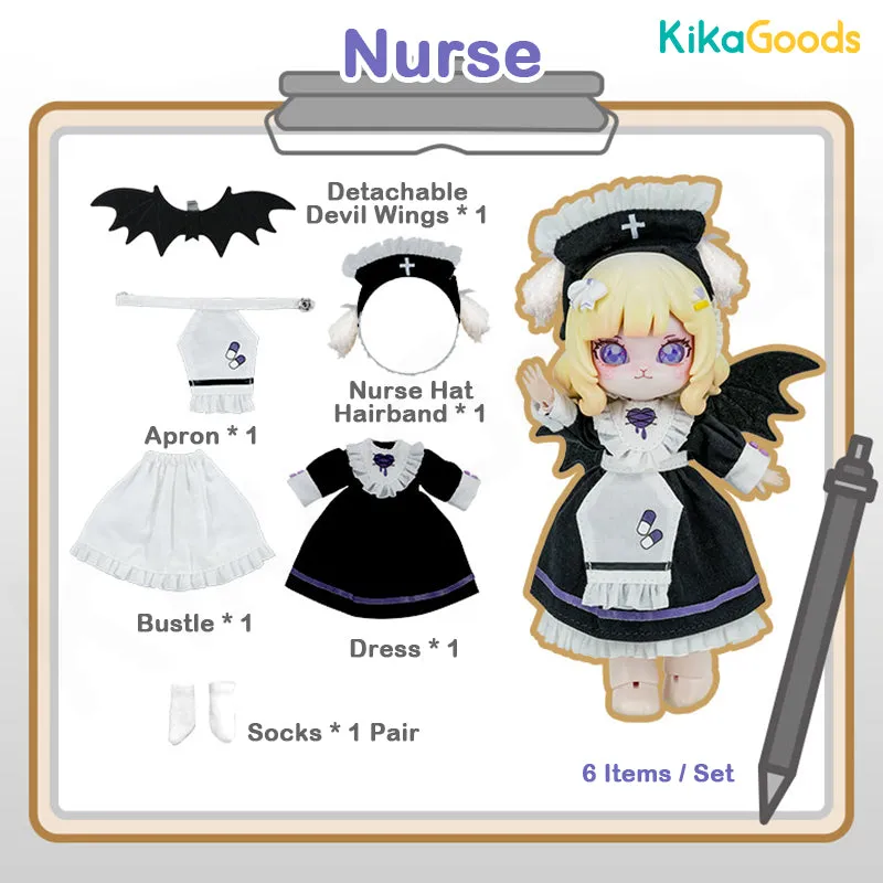 Daily Series Nurse 1/12 BJD Clothing Set