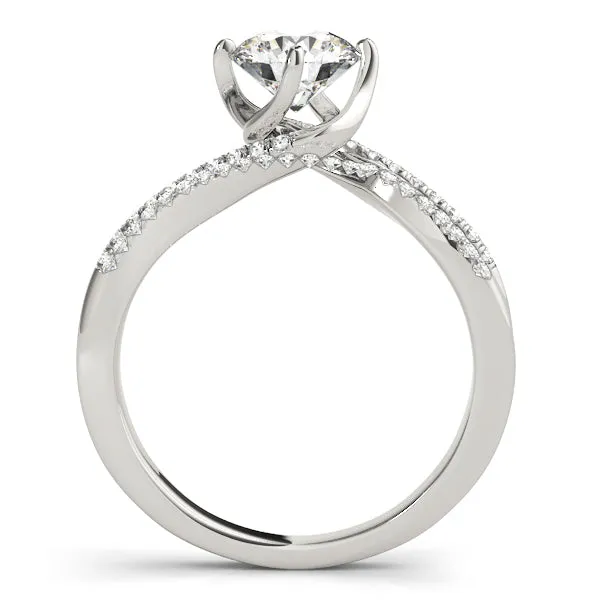 Double Row Swirl Style Diamond Engagement Mounting