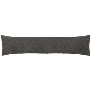 Draught Excluder Cushion - Teddy Fleece Charcoal Grey