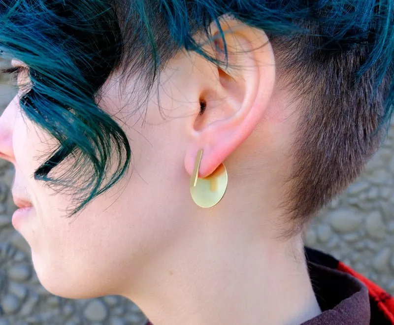 Dual Shape Ear Jacket Earrings