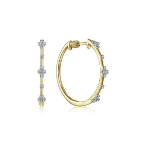 Gabriel & Co. Medium Diamond Hoops