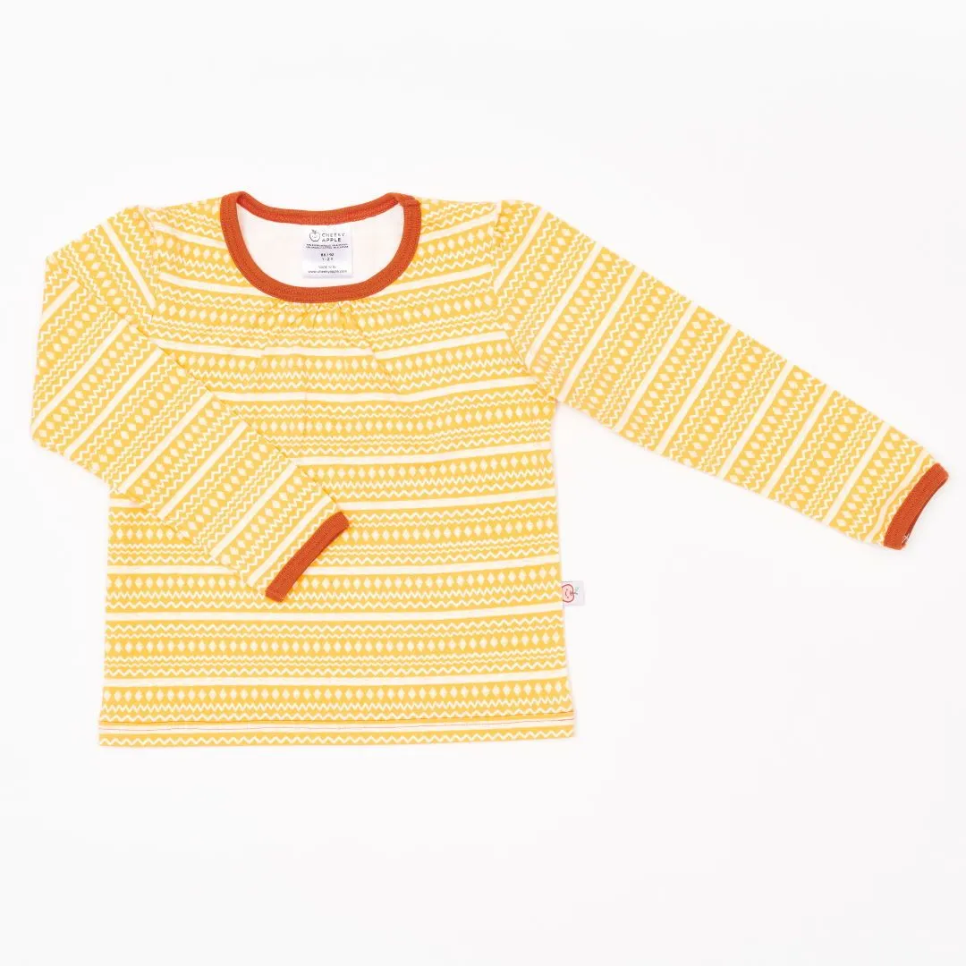 Girls longsleeve top "Rhapsody" - 95% organic cotton, 5% elastane