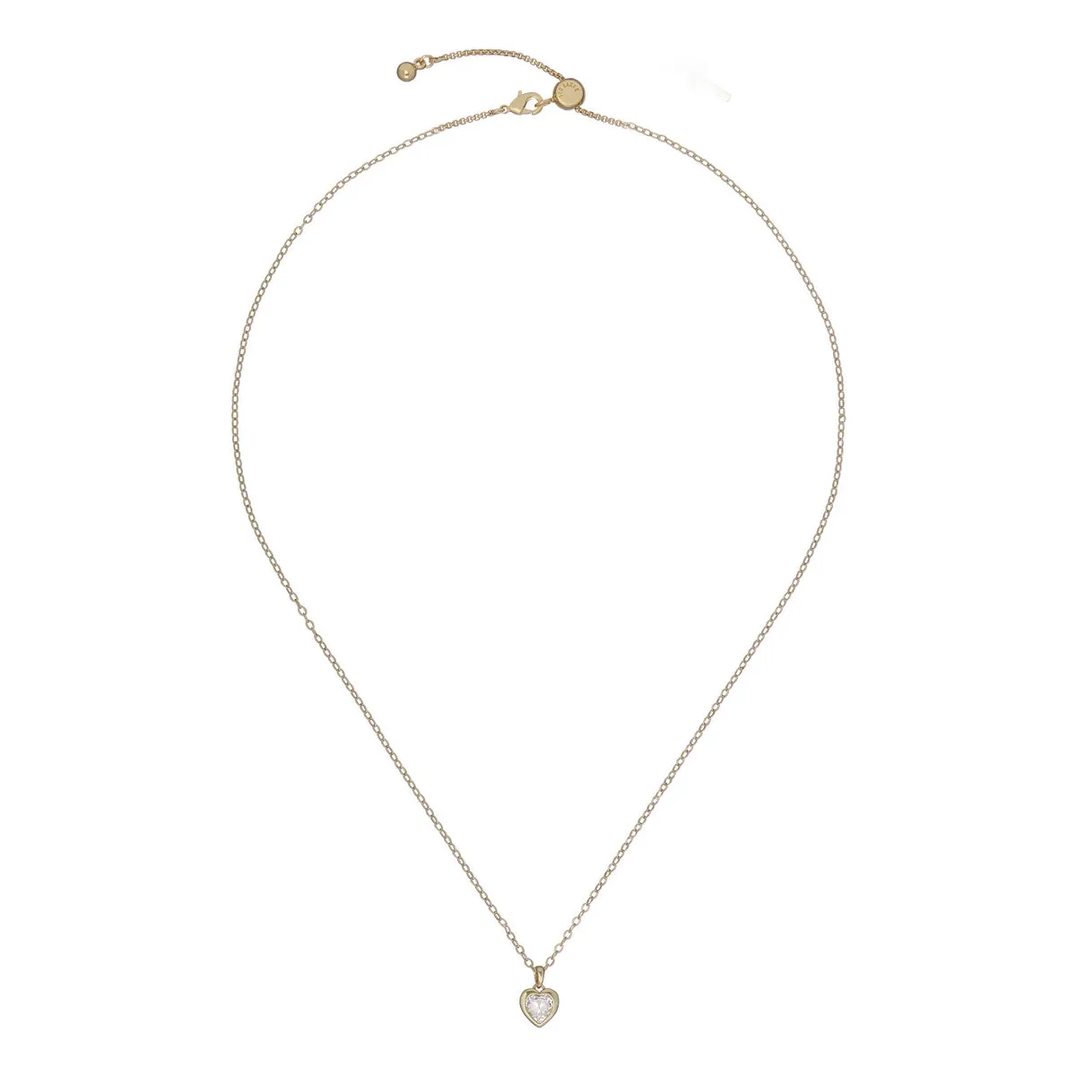 Hannela Crystal Heart Pendant Gold