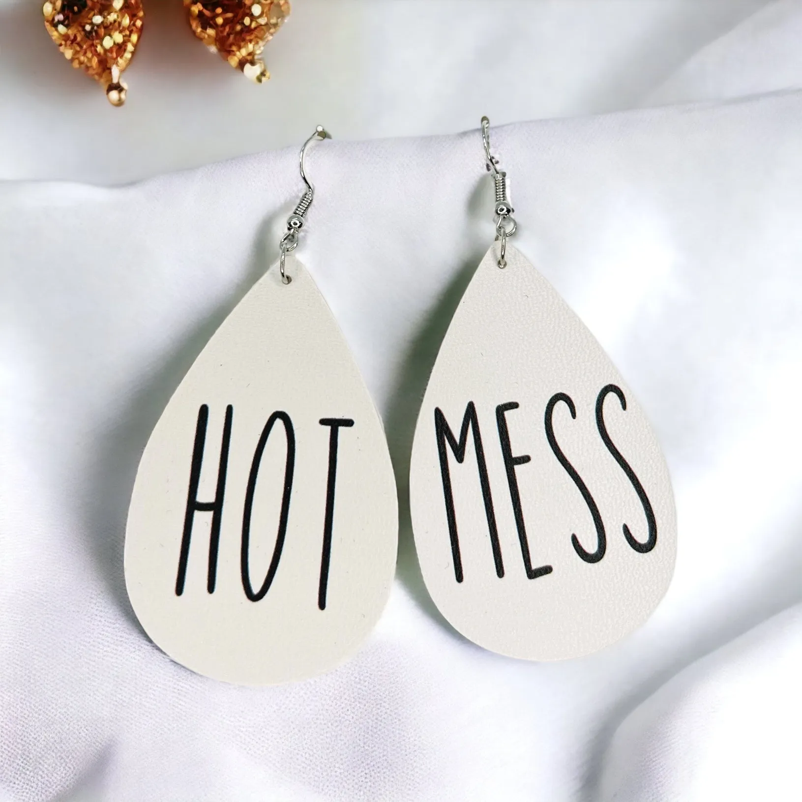 Hot Mess Earrings - Mom Earrings, Funny Earrings, Sassy Accessories, Hot Mess Accessories