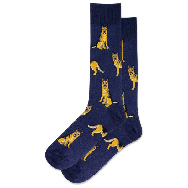 HOTSOX Men's German Shepherds Crew Sock