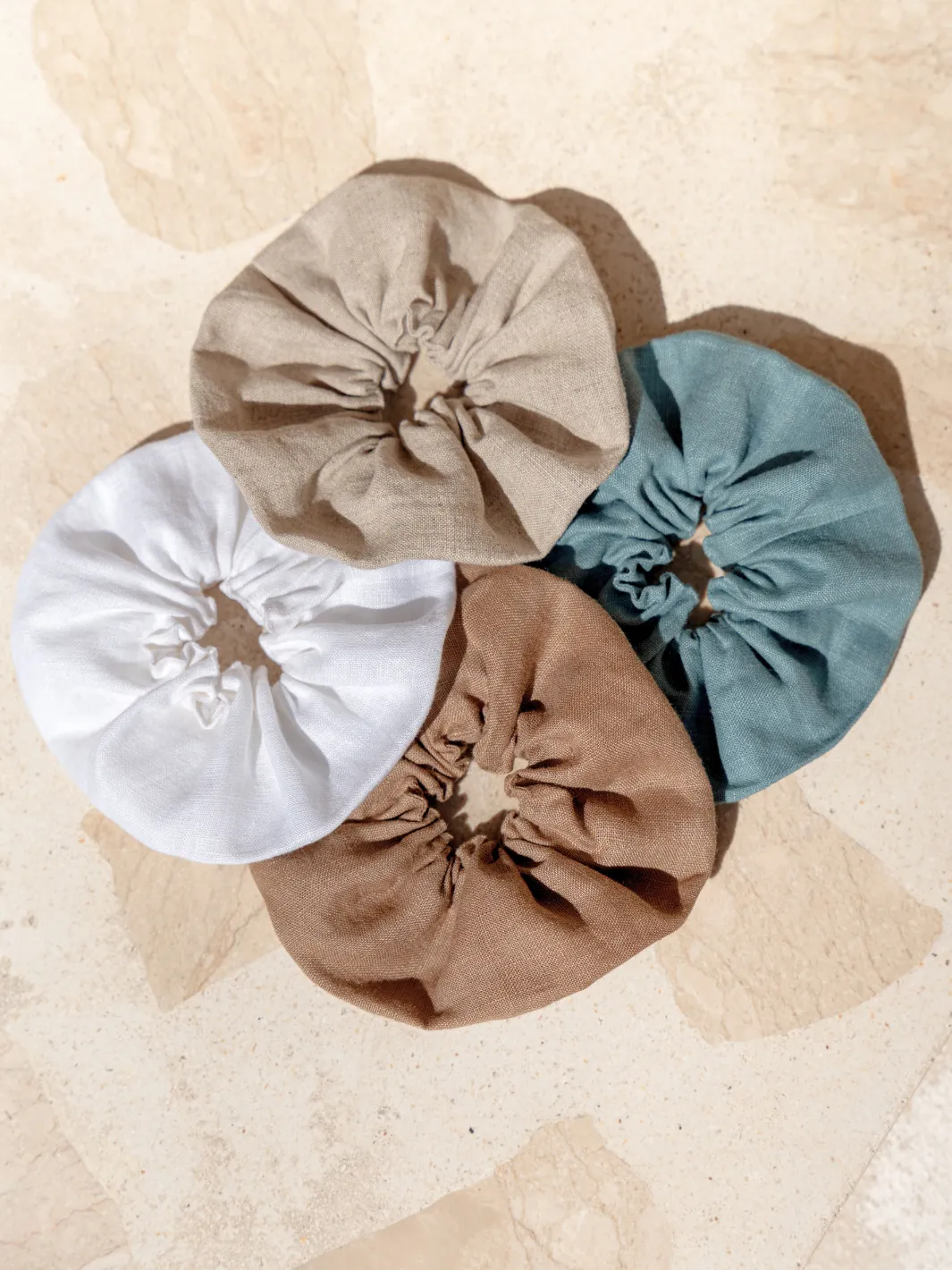 Jumbo Linen Scrunchie Flax