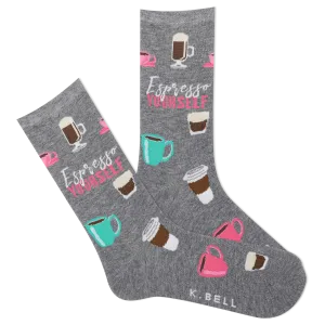 K.Bell Women's Espresso Yourself Crew Sock