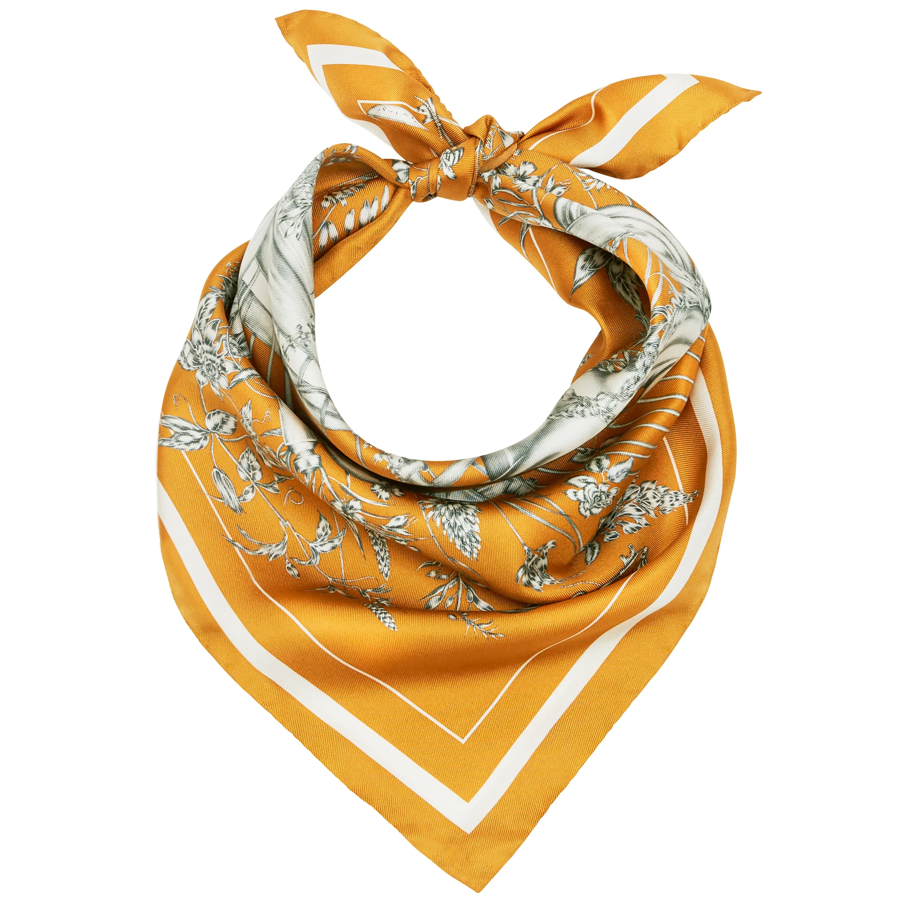 La Femme Mini Silk Scarf Ochre