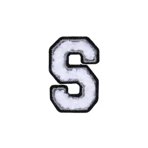 Letter S Patch - S Black/White