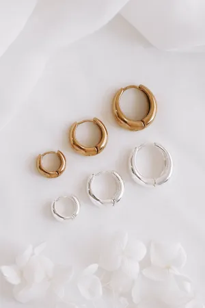 Luna - Stainless Steel Hoop Earrings