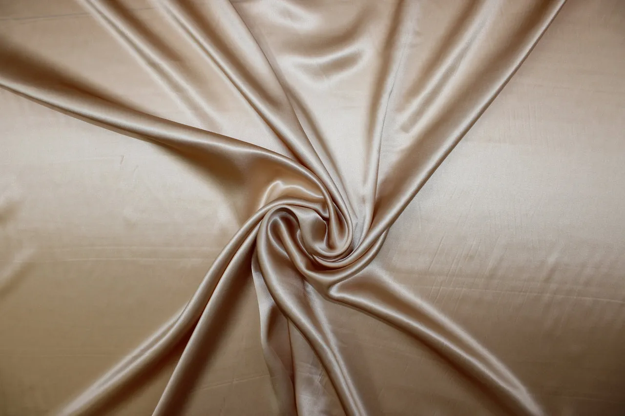 NY Designer Silk Charmeuse - Latte Foam