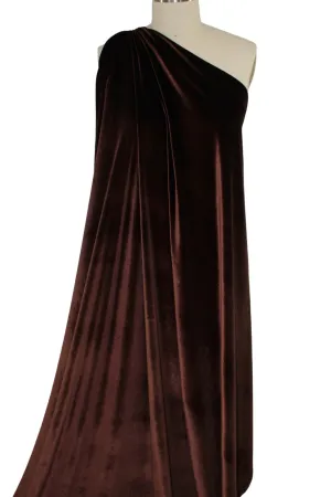 NY Designer Stretch Velvet - Deep Chocolate