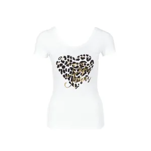 PEPE.JEANS - Women 'White' Chnatal Heart Printed T-Shirt PJ028