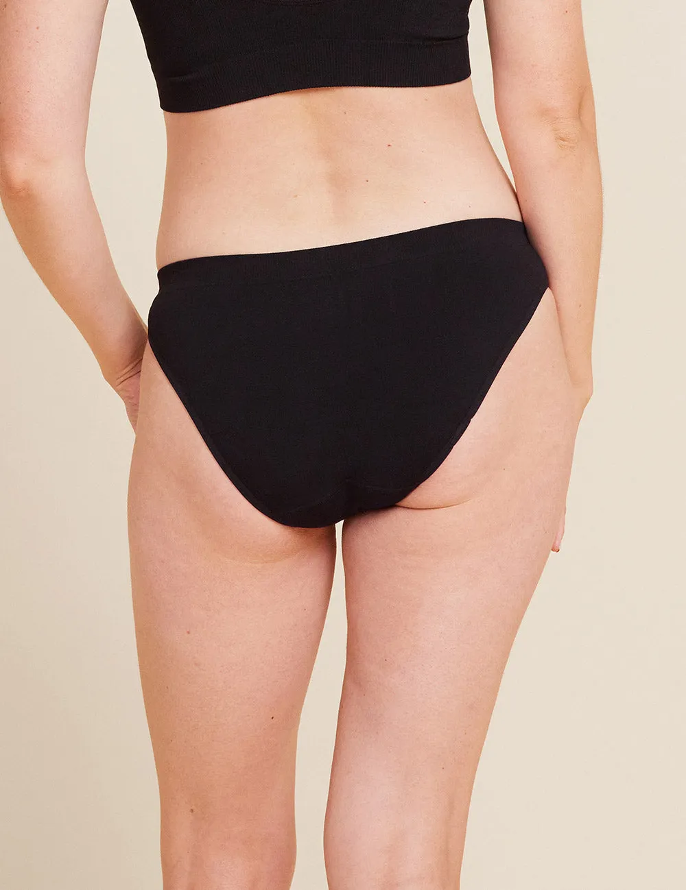 Period & Leak Proof Hipster Bikini, Light - Black