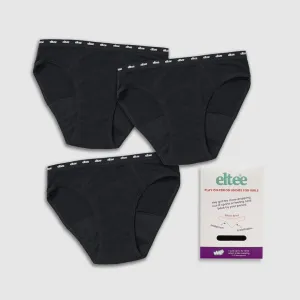 Period Starter 3 Pack Undies | Black