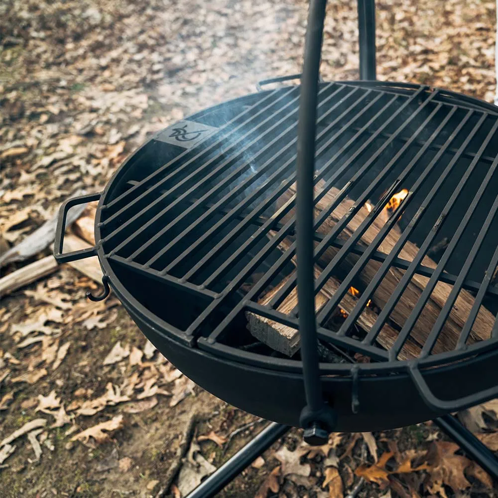 Scratch and Dent, 30" Cauldron Fire Pit Bowl with Grate And Chain