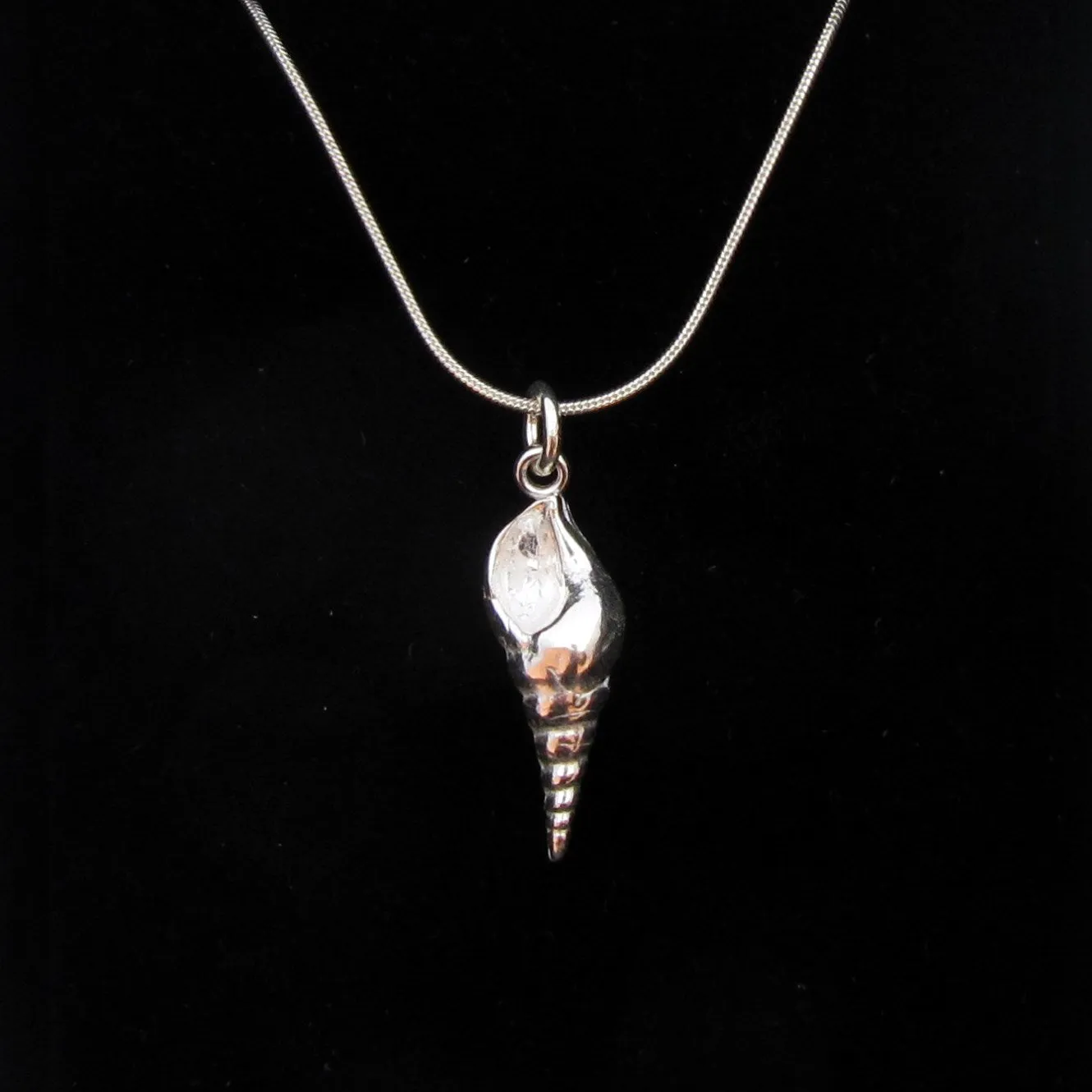 Silver Conch Shell Pendant (M & L)