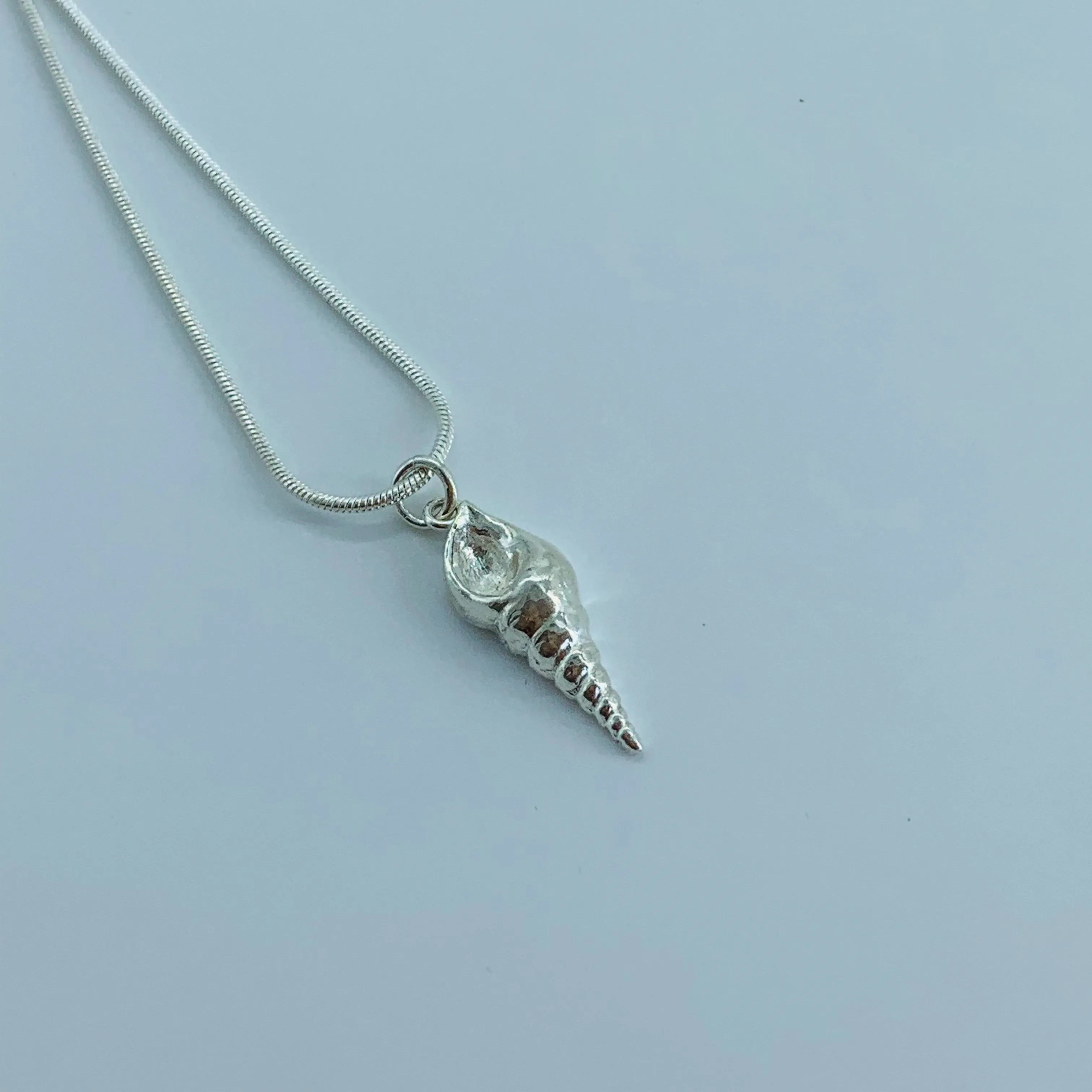 Silver Conch Shell Pendant (M & L)