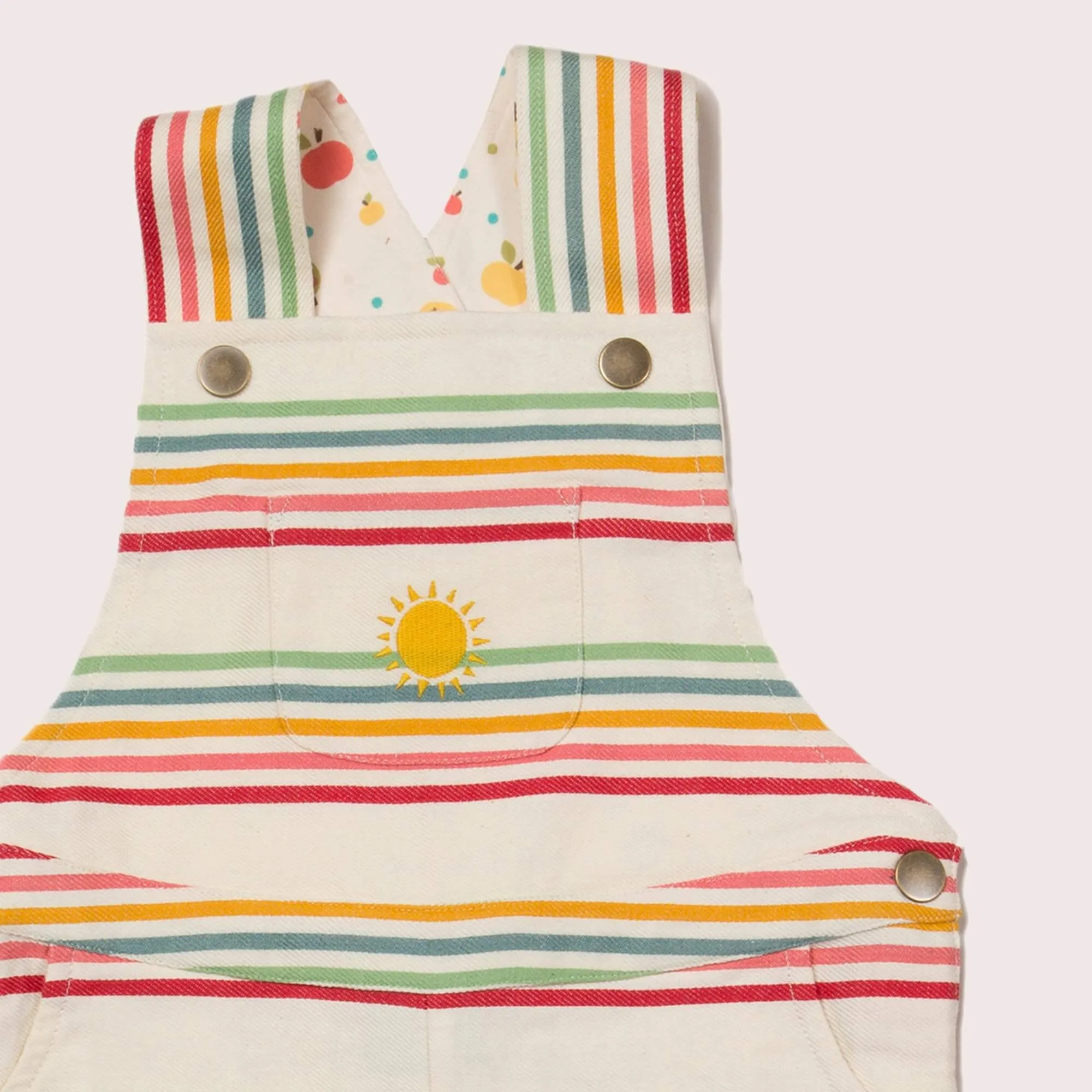 Sunshine Striped Shortie Dungarees