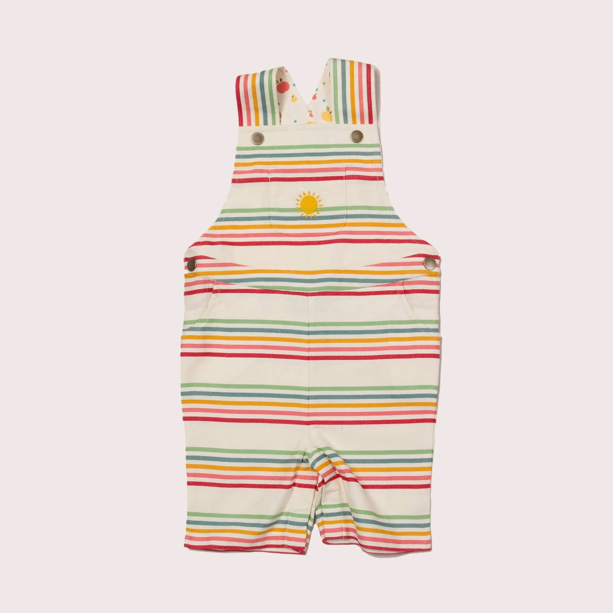 Sunshine Striped Shortie Dungarees