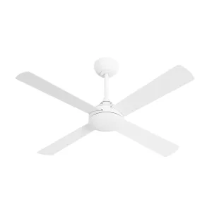 Vevare 52'' Ceiling Fan AC Motor with Remote Control Timer 4 Blades Fans White