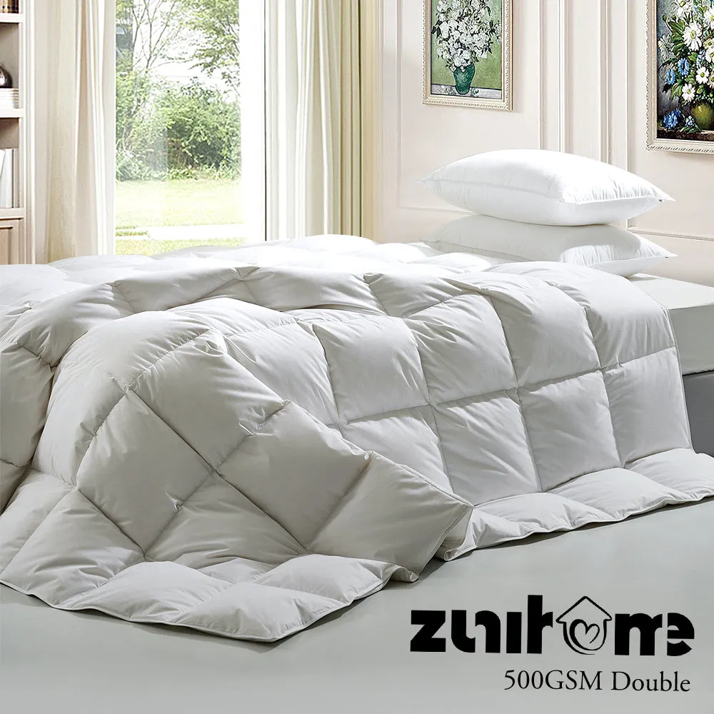 ZUNI Natural Bamboo Quilt 500GSM Duvet Doona Winter Summer Quilt Double